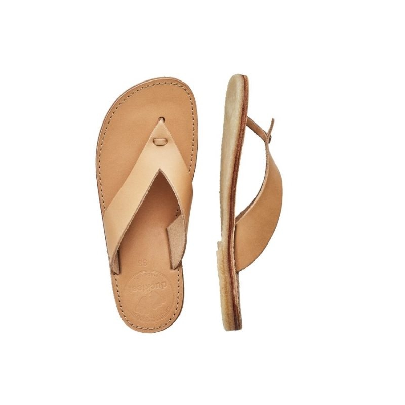 Duckfeet Aero Flip Flops Dame Beige | NORGE QJ5218